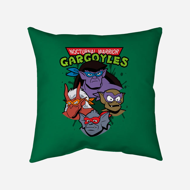 Nocturnal Warrior Gargoyles-None-Removable Cover w Insert-Throw Pillow-Boggs Nicolas