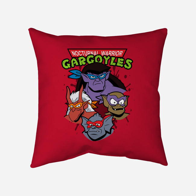 Nocturnal Warrior Gargoyles-None-Removable Cover w Insert-Throw Pillow-Boggs Nicolas