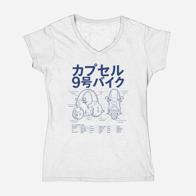 Capsule Specs-Womens-V-Neck-Tee-trheewood