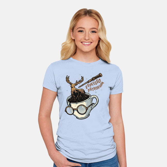 Magic Of Espresso-Womens-Fitted-Tee-glitchygorilla