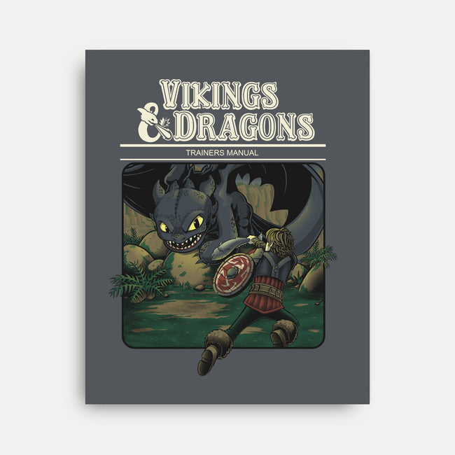 Vikings And Dragons-None-Stretched-Canvas-Betmac