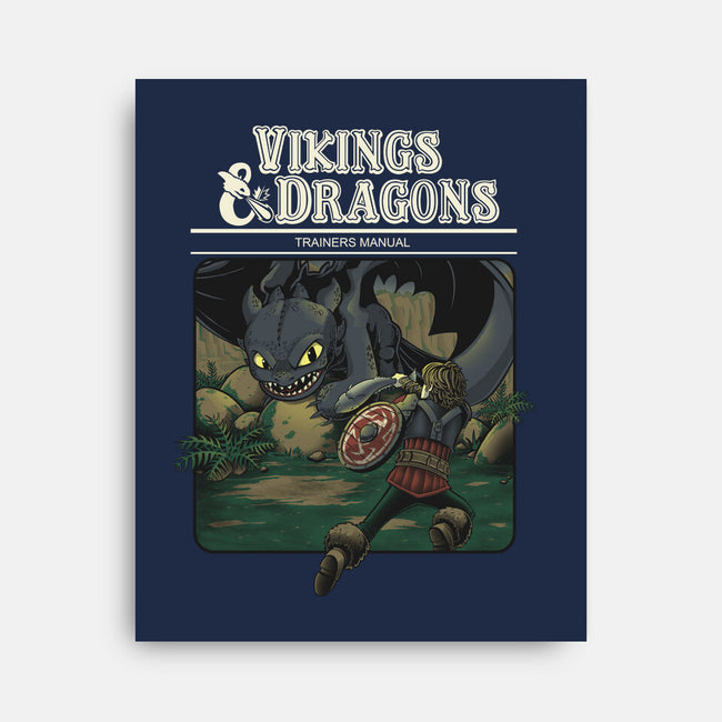 Vikings And Dragons-None-Stretched-Canvas-Betmac