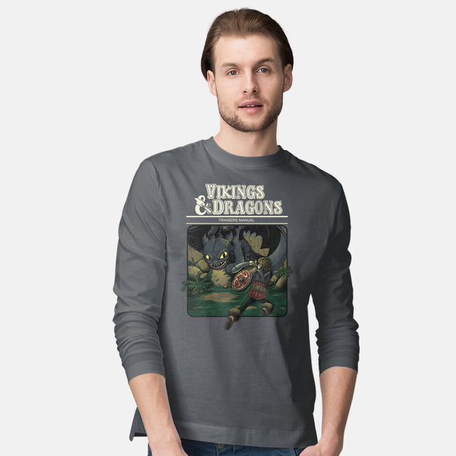 Vikings And Dragons-Mens-Long Sleeved-Tee-Betmac