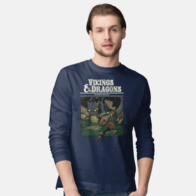 Vikings And Dragons-Mens-Long Sleeved-Tee-Betmac