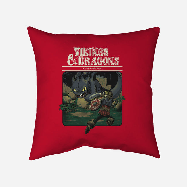 Vikings And Dragons-None-Removable Cover w Insert-Throw Pillow-Betmac