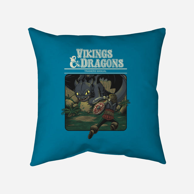 Vikings And Dragons-None-Removable Cover w Insert-Throw Pillow-Betmac