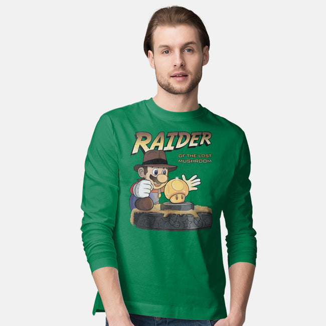 Raider Of The Lost Mushroom-Mens-Long Sleeved-Tee-NMdesign