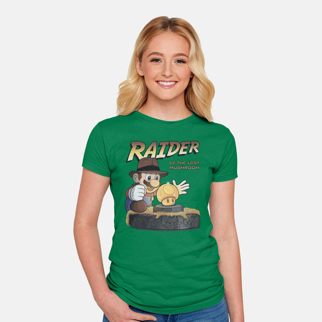 Raider Of The Lost Mushroom-Womens-Fitted-Tee-NMdesign
