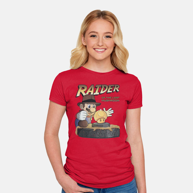 Raider Of The Lost Mushroom-Womens-Fitted-Tee-NMdesign