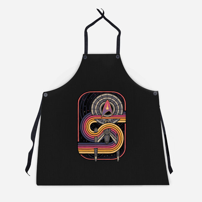Retro Voyage-Unisex-Kitchen-Apron-glitchygorilla