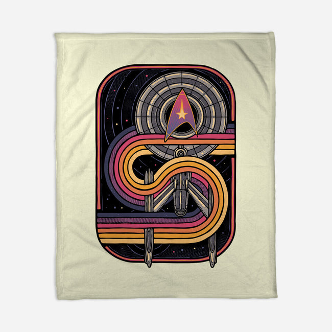 Retro Voyage-None-Fleece-Blanket-glitchygorilla