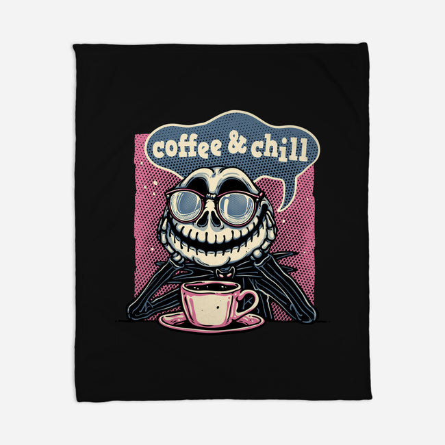 Coffee And Chill Day-None-Fleece-Blanket-glitchygorilla