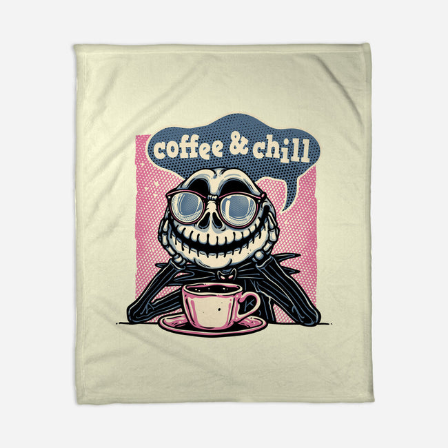Coffee And Chill Day-None-Fleece-Blanket-glitchygorilla