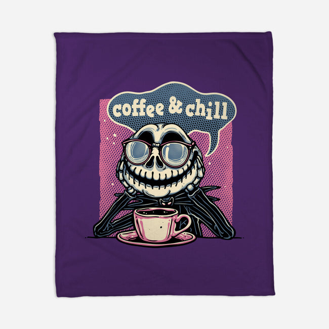 Coffee And Chill Day-None-Fleece-Blanket-glitchygorilla