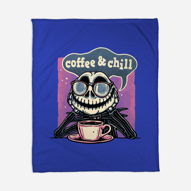 Coffee And Chill Day-None-Fleece-Blanket-glitchygorilla