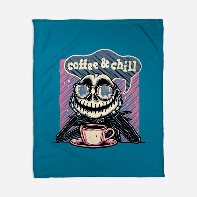 Coffee And Chill Day-None-Fleece-Blanket-glitchygorilla