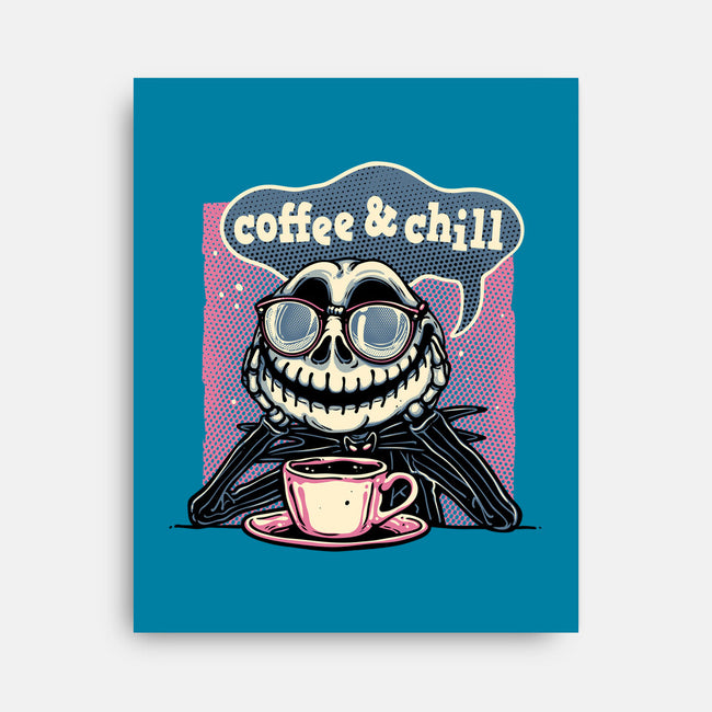 Coffee And Chill Day-None-Stretched-Canvas-glitchygorilla
