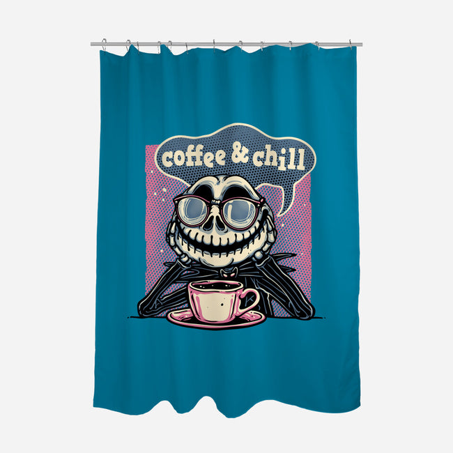 Coffee And Chill Day-None-Polyester-Shower Curtain-glitchygorilla