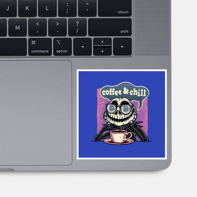 Coffee And Chill Day-None-Glossy-Sticker-glitchygorilla