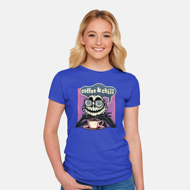 Coffee And Chill Day-Womens-Fitted-Tee-glitchygorilla