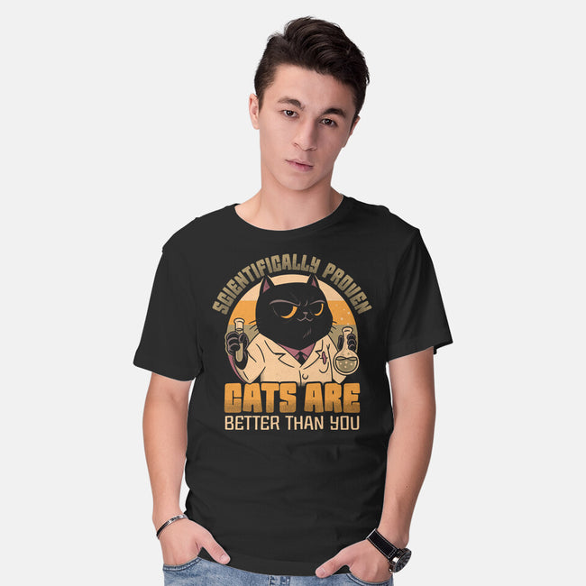 Cats Are Better-Mens-Basic-Tee-Popnotic