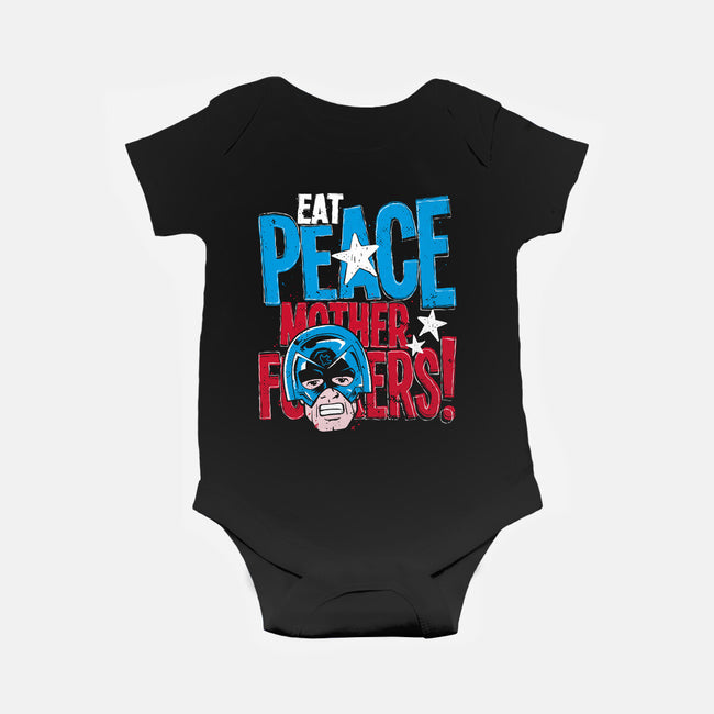 Eat Peace-Baby-Basic-Onesie-teesgeex