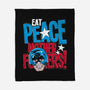 Eat Peace-None-Fleece-Blanket-teesgeex