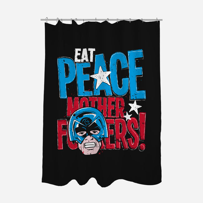 Eat Peace-None-Polyester-Shower Curtain-teesgeex