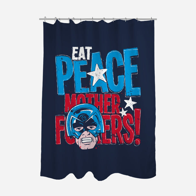 Eat Peace-None-Polyester-Shower Curtain-teesgeex