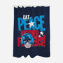 Eat Peace-None-Polyester-Shower Curtain-teesgeex