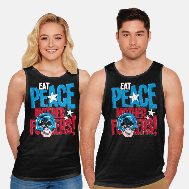 Eat Peace-Unisex-Basic-Tank-teesgeex