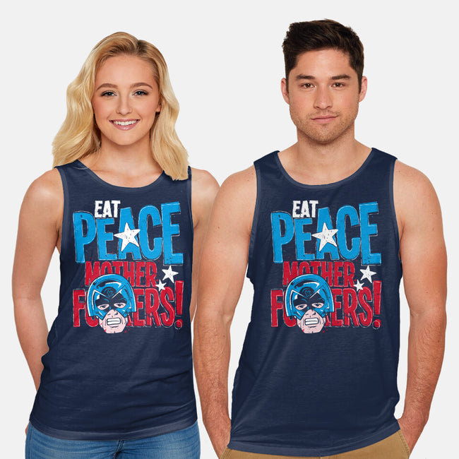 Eat Peace-Unisex-Basic-Tank-teesgeex