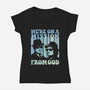 On A Mission From God-Womens-V-Neck-Tee-kg07