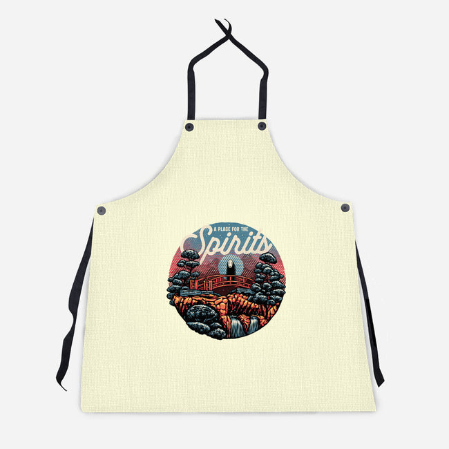 A Place For The Spirits-Unisex-Kitchen-Apron-glitchygorilla