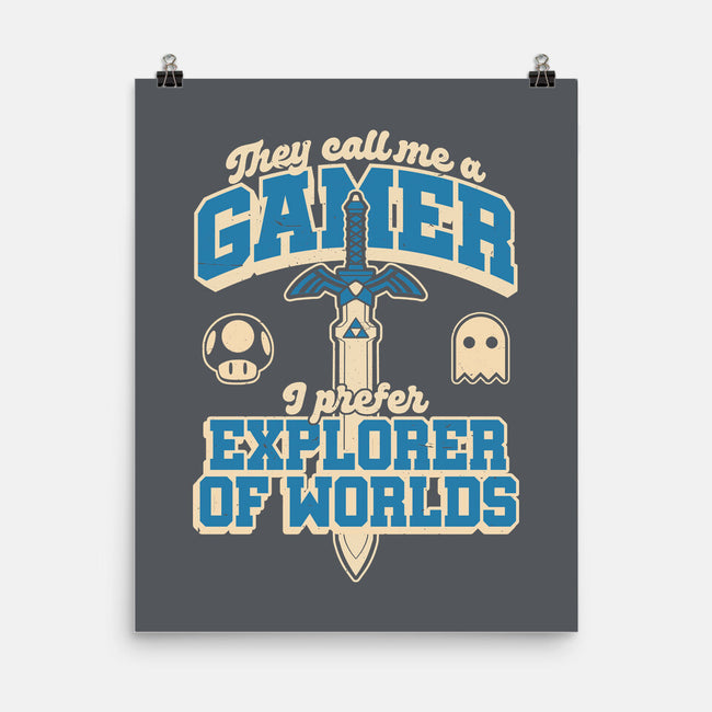 Gamer Sword Explorer-None-Matte-Poster-Studio Mootant