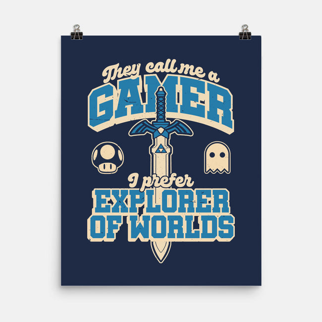 Gamer Sword Explorer-None-Matte-Poster-Studio Mootant