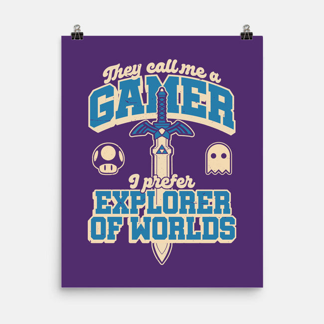 Gamer Sword Explorer-None-Matte-Poster-Studio Mootant