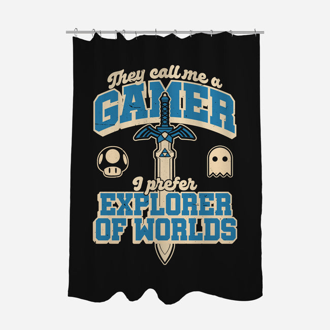 Gamer Sword Explorer-None-Polyester-Shower Curtain-Studio Mootant