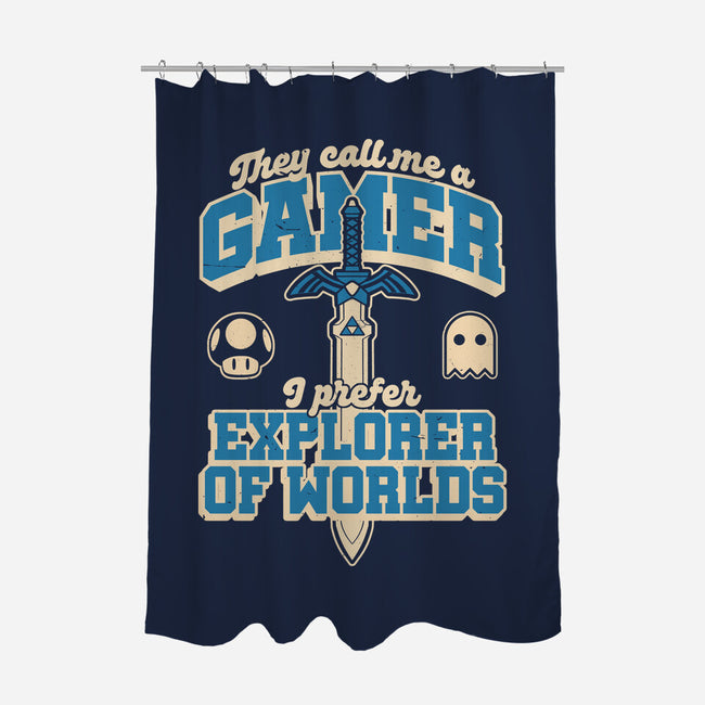 Gamer Sword Explorer-None-Polyester-Shower Curtain-Studio Mootant