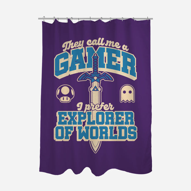 Gamer Sword Explorer-None-Polyester-Shower Curtain-Studio Mootant