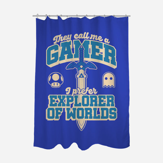 Gamer Sword Explorer-None-Polyester-Shower Curtain-Studio Mootant