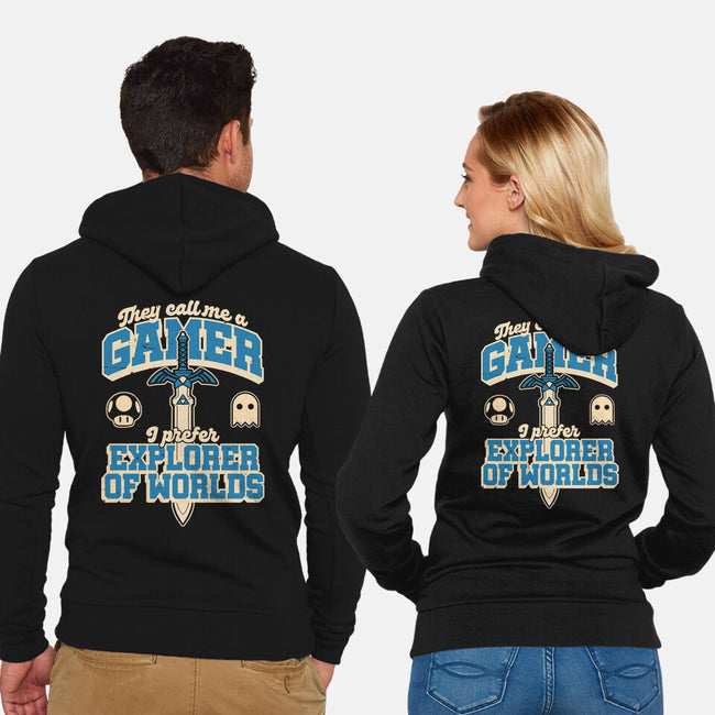 Gamer Sword Explorer-Unisex-Zip-Up-Sweatshirt-Studio Mootant