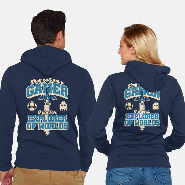 Gamer Sword Explorer-Unisex-Zip-Up-Sweatshirt-Studio Mootant