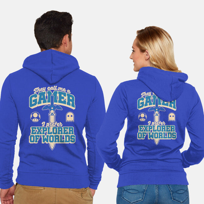 Gamer Sword Explorer-Unisex-Zip-Up-Sweatshirt-Studio Mootant
