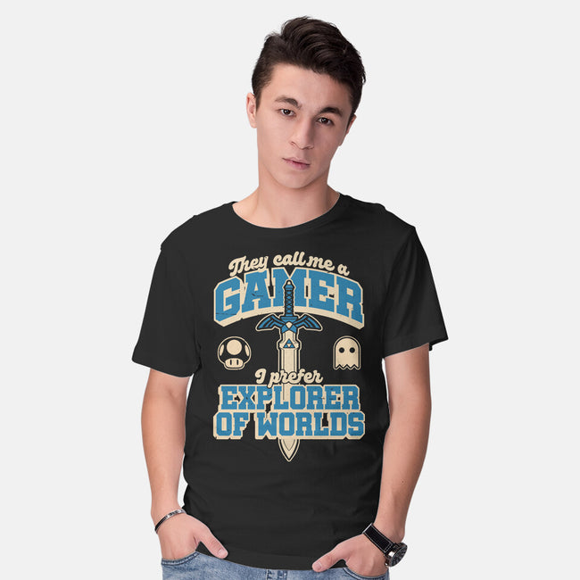Gamer Sword Explorer-Mens-Basic-Tee-Studio Mootant