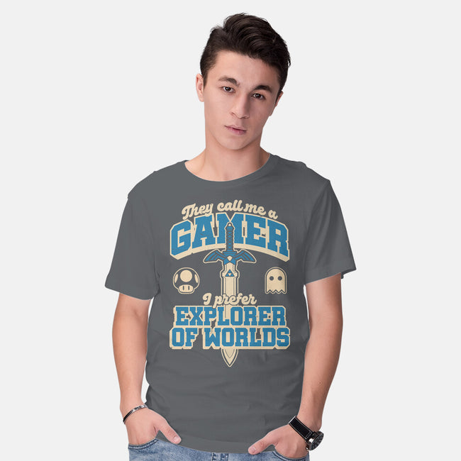 Gamer Sword Explorer-Mens-Basic-Tee-Studio Mootant