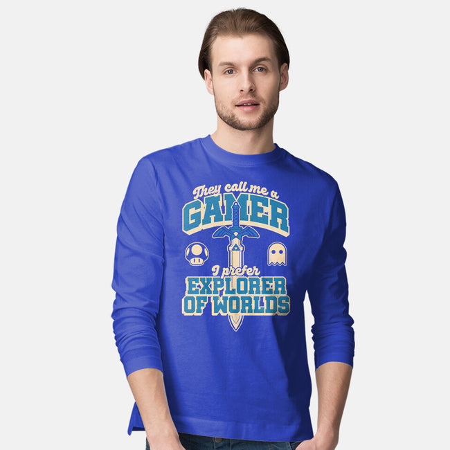 Gamer Sword Explorer-Mens-Long Sleeved-Tee-Studio Mootant