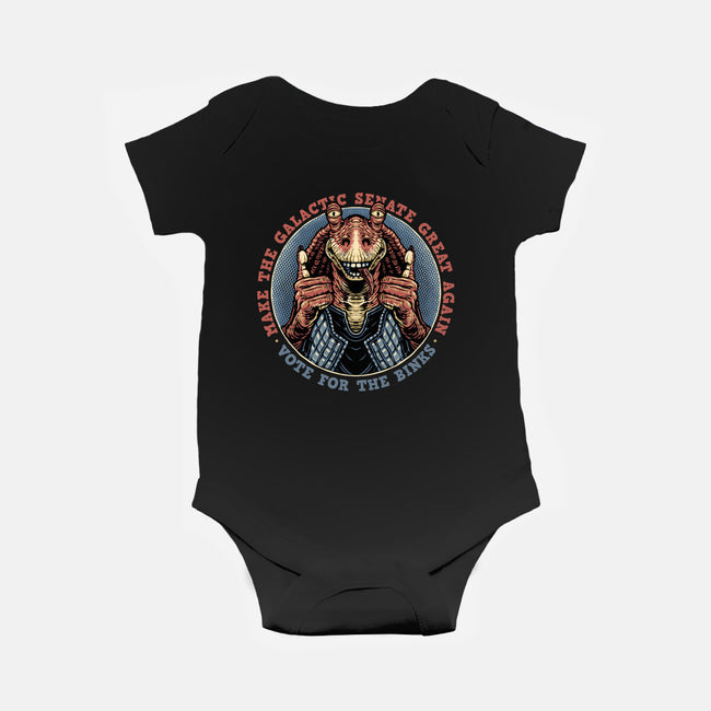 Vote For The Binks-Baby-Basic-Onesie-glitchygorilla