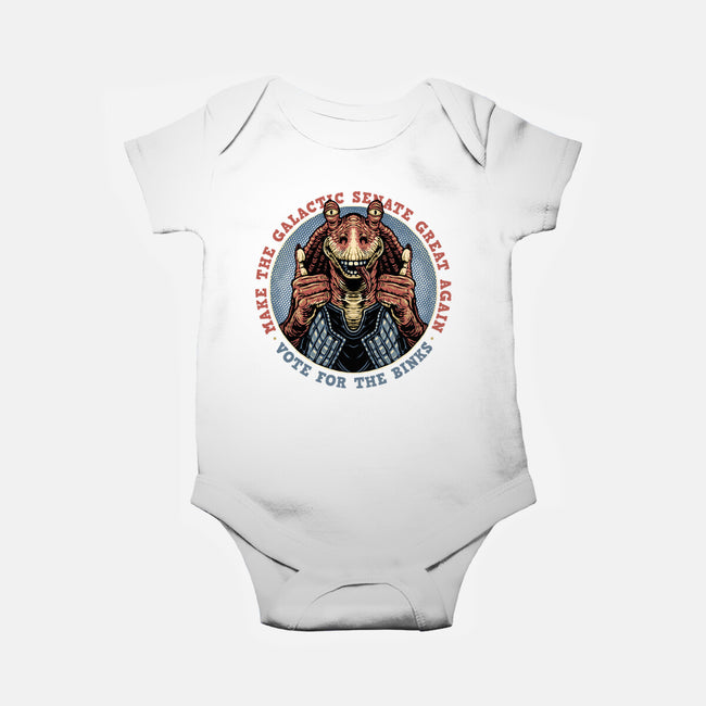 Vote For The Binks-Baby-Basic-Onesie-glitchygorilla
