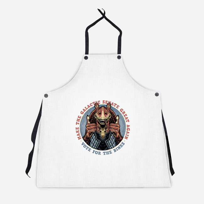 Vote For The Binks-Unisex-Kitchen-Apron-glitchygorilla